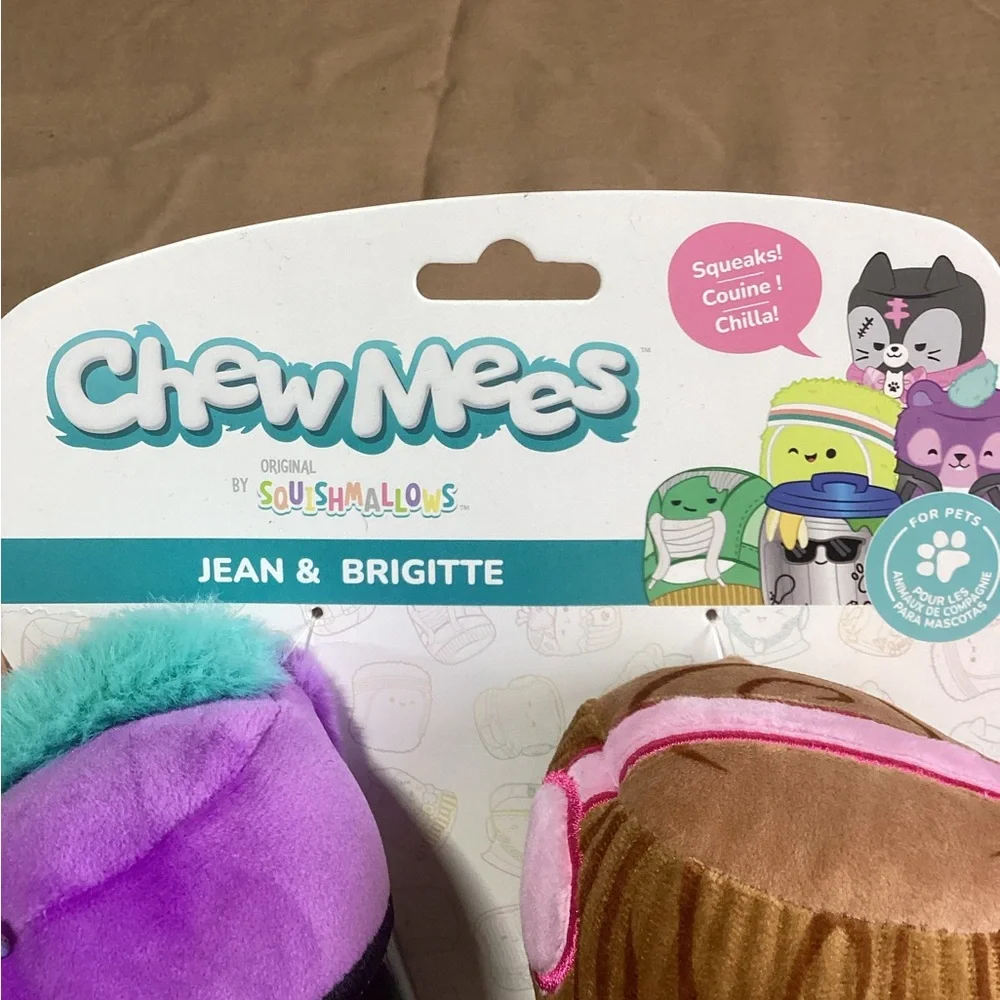 Chew Mees By Squishmallows For Pets Dog Toy 2-Pack 